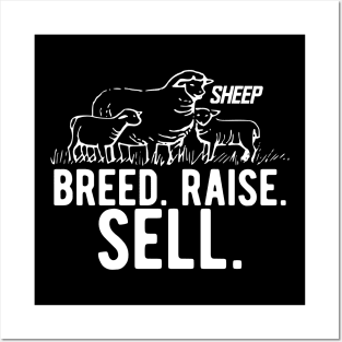 Sheep farmer - breed raise sell w Posters and Art